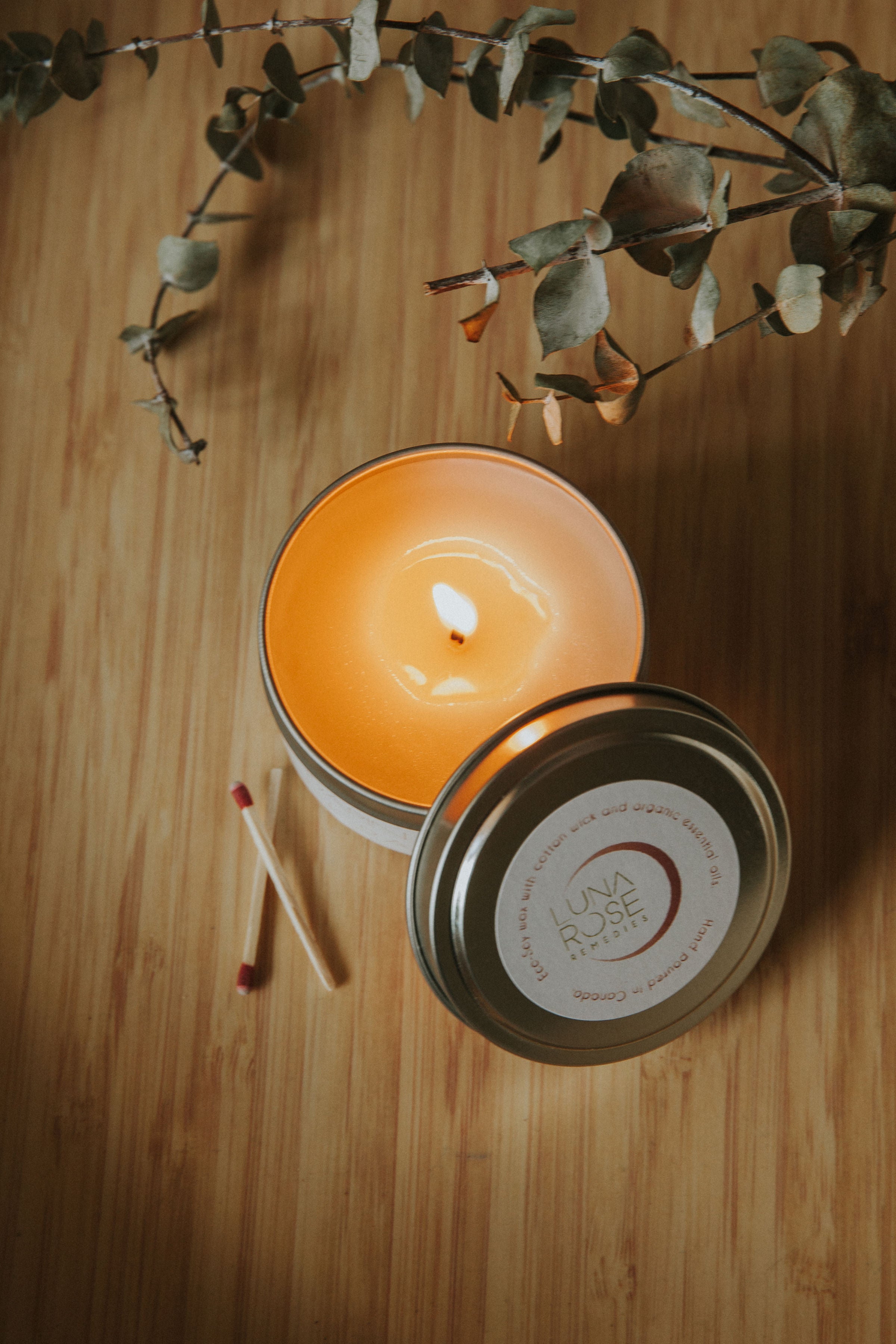 Balsam Fir, Pine & Cedarwood Essential Oil Candle - Luna Rose Remedies